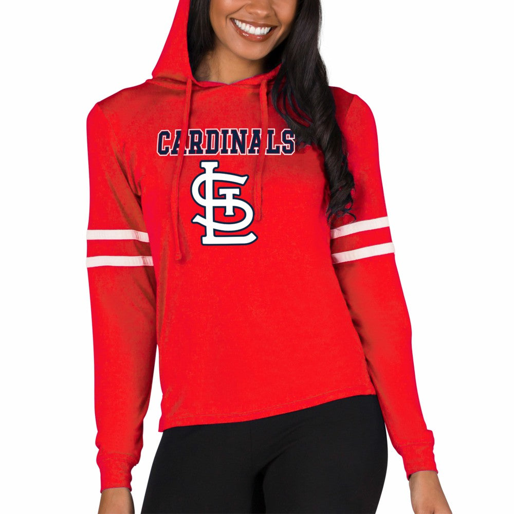 St. Louis Cardinals Concepts Sport Women's Marathon Lightweight Lounge Pullover Hoodie - MLB Hoodies