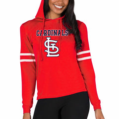 St. Louis Cardinals Concepts Sport Women's Marathon Lightweight Lounge Pullover Hoodie - MLB Hoodies