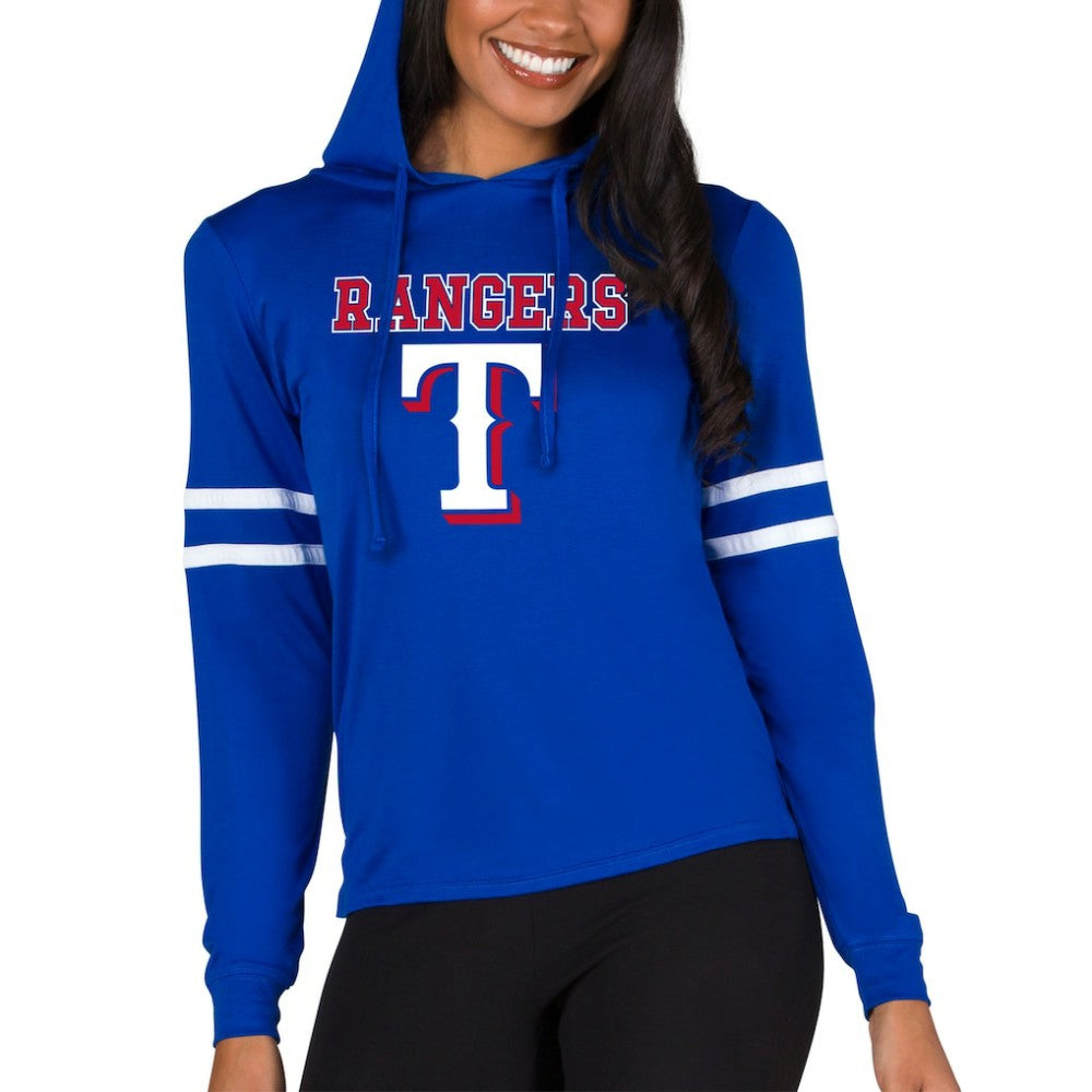 Texas Rangers Concepts Sport Women's Marathon Lightweight Lounge Pullover Hoodie - MLB Hoodies