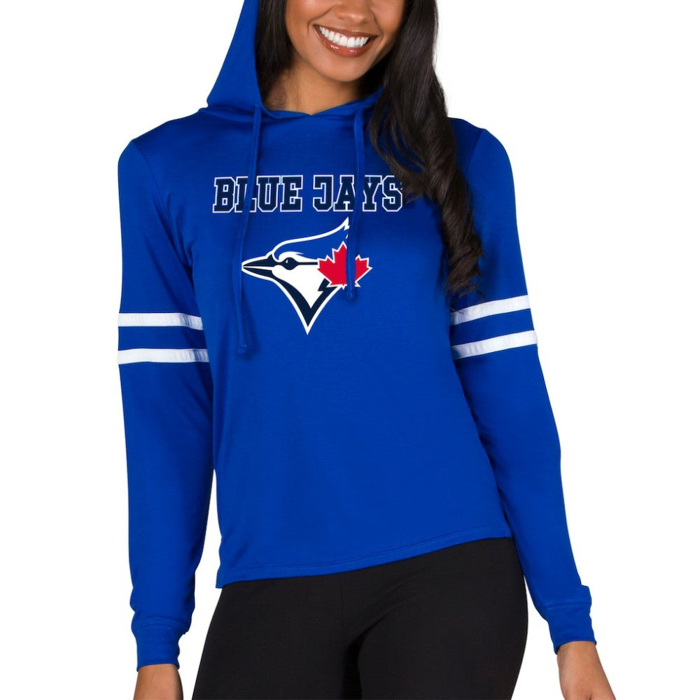 Toronto Blue Jays Concepts Sport Women's Marathon Lightweight Lounge Pullover Hoodie - MLB Hoodies