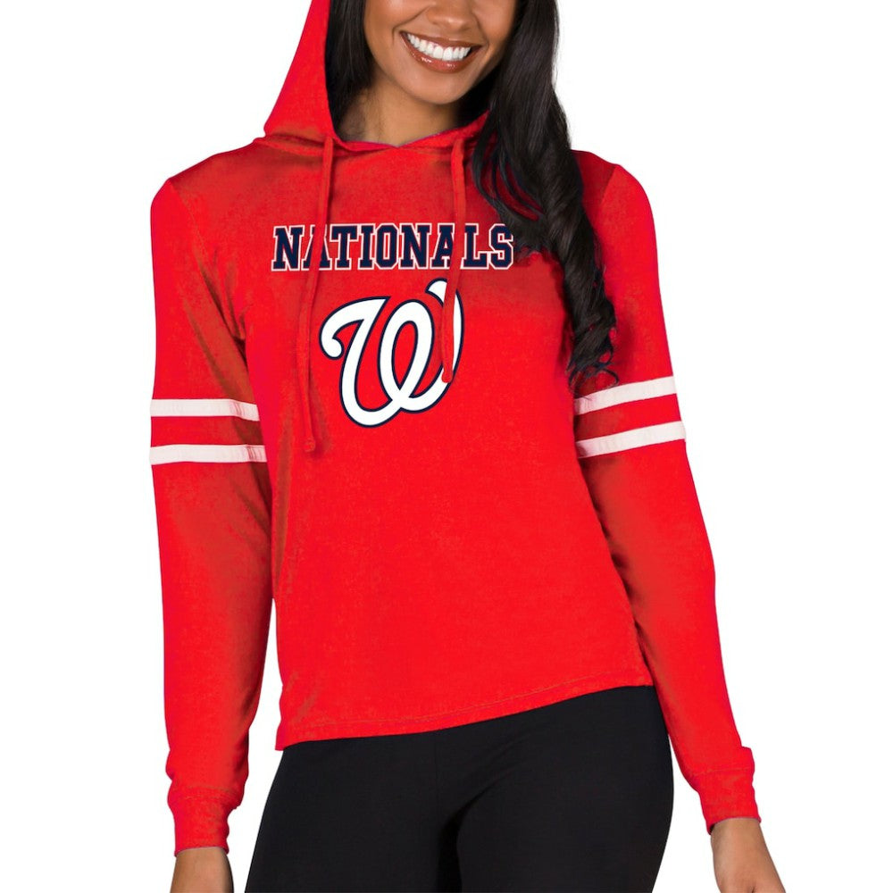 Washington Nationals Concepts Sport Women's Marathon Lightweight Lounge Pullover Hoodie - MLB Hoodies