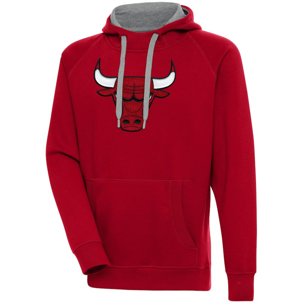 Red Chicago Bulls Antigua Victory Pullover Hoodie sale | NBA