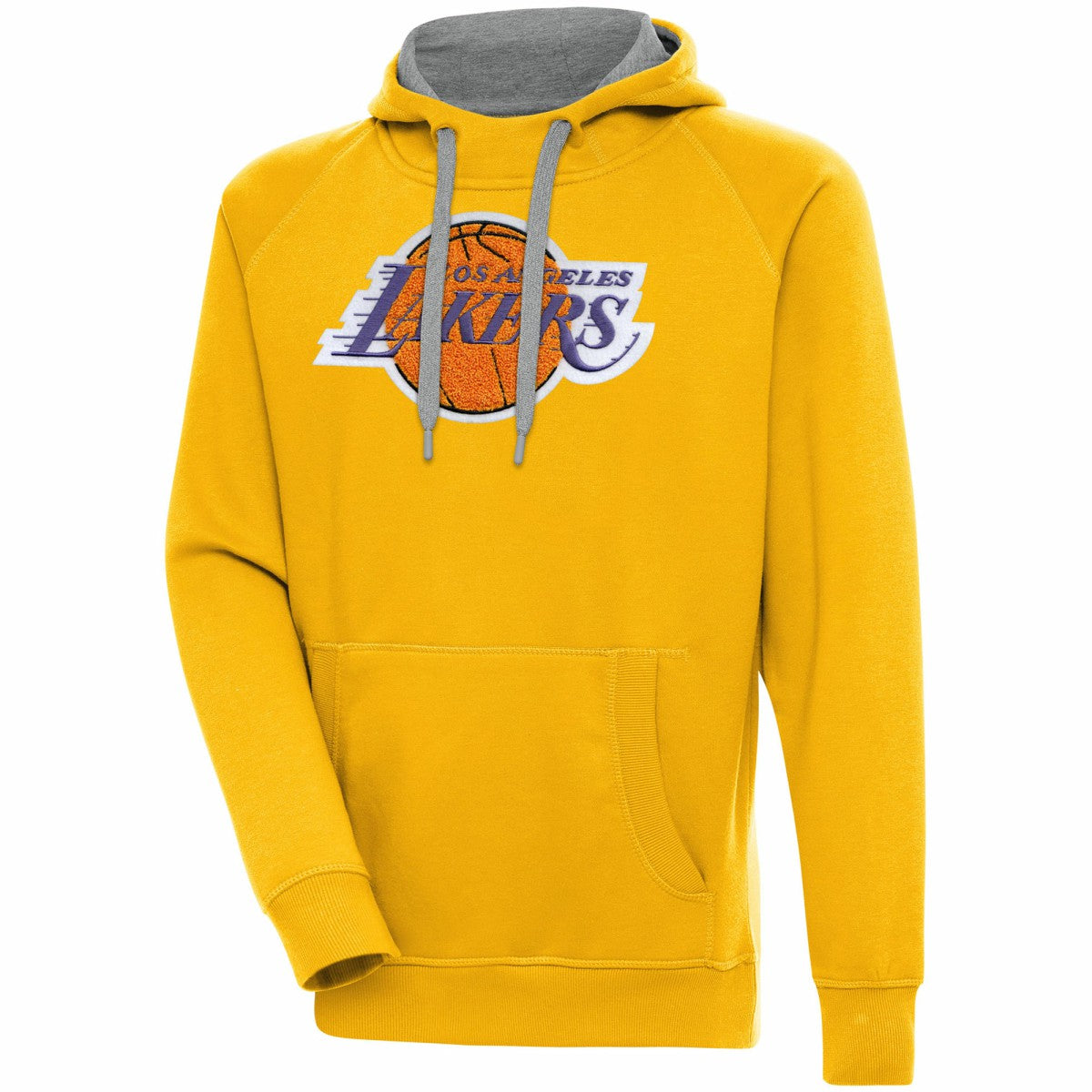 Gold Los Angeles Lakers Antigua Victory Pullover Hoodie | NBA