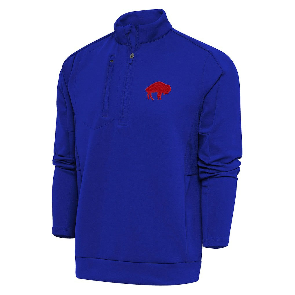 Buffalo Bills Adult Throwback Logo Generation Quarter-Zip Pullover Top | NFL Hot