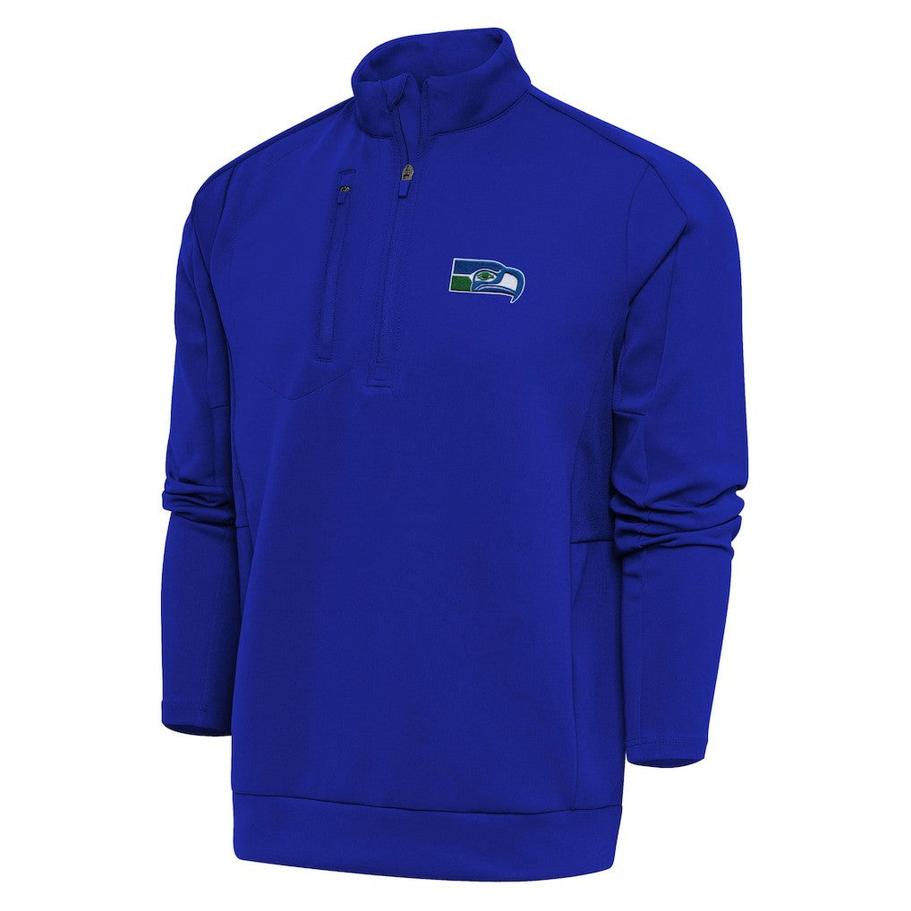 Seattle Seahawks Adult Throwback Logo Generation Quarter-Zip Pullover Top | NFL Discount
