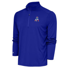 New England Patriots Adult Throwback Logo Tribute Quarter-Zip Pullover | NFL Outlet