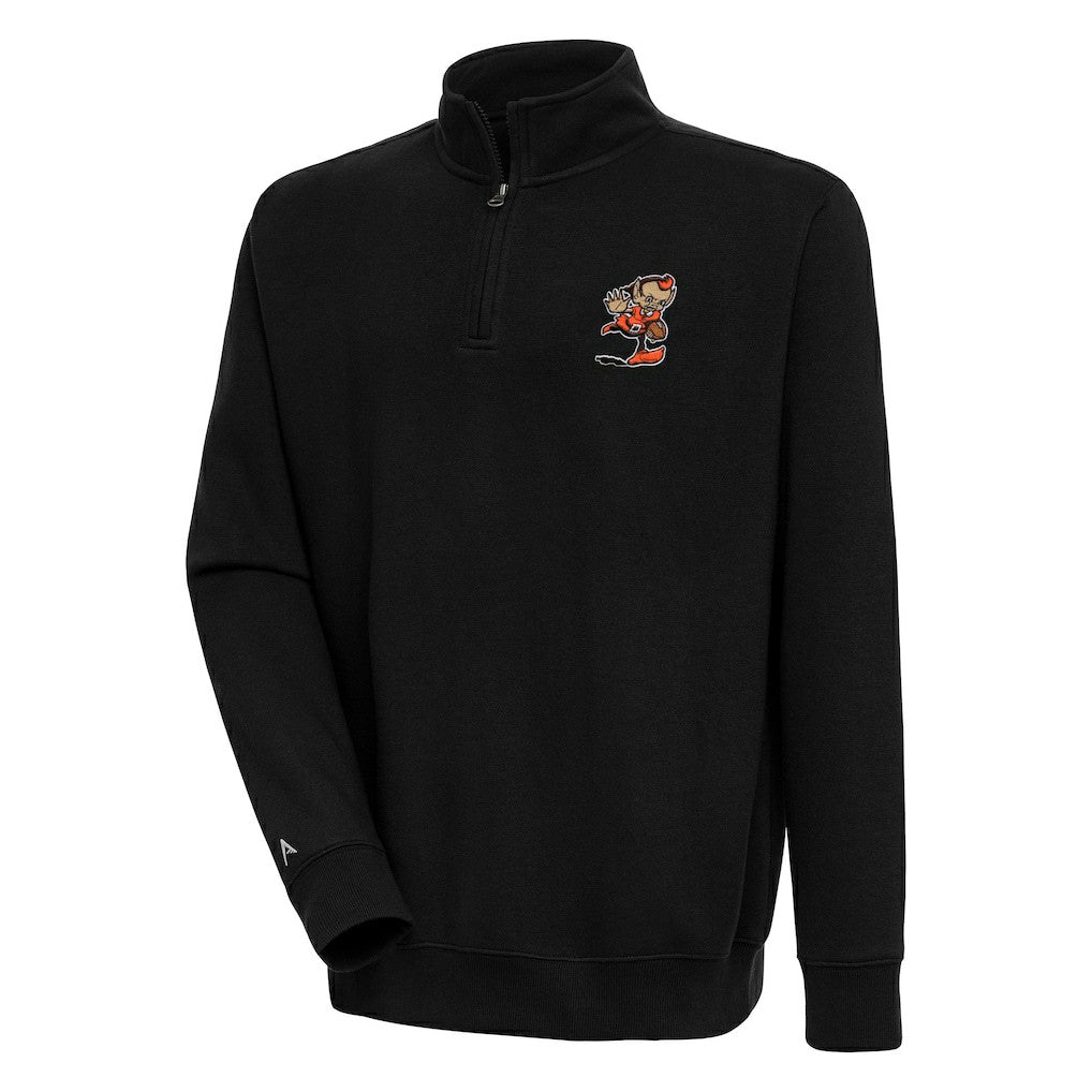 Cleveland Browns Adult Throwback Logo Victory Quarter-Zip Pullover Top | NFL US