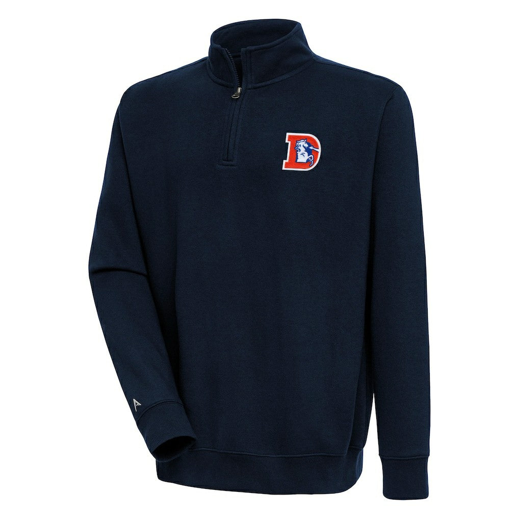 Denver Broncos Adult Throwback Logo Victory Quarter-Zip Pullover Top | NFL On sale