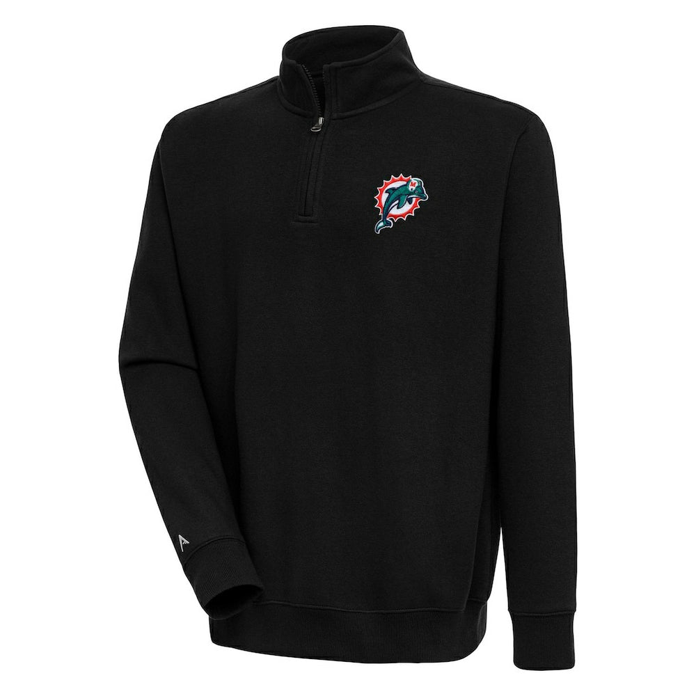 Miami Dolphins Adult Throwback Logo Victory Quarter-Zip Pullover Top | NFL Online