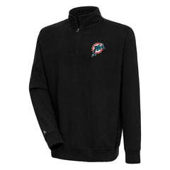 Miami Dolphins Adult Throwback Logo Victory Quarter-Zip Pullover Top | NFL Online