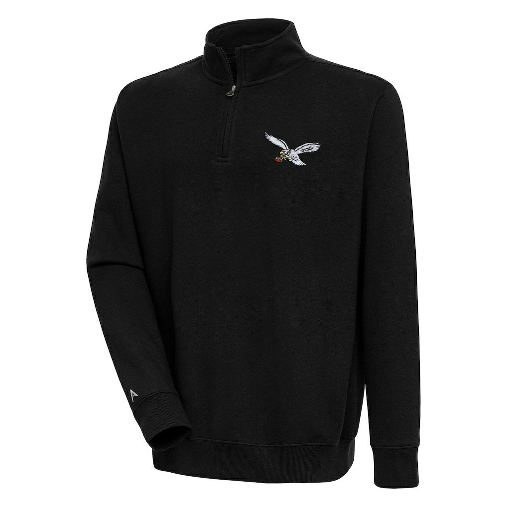 Philadelphia Eagles Adult Throwback Logo Victory Quarter-Zip Pullover Top | NFL US