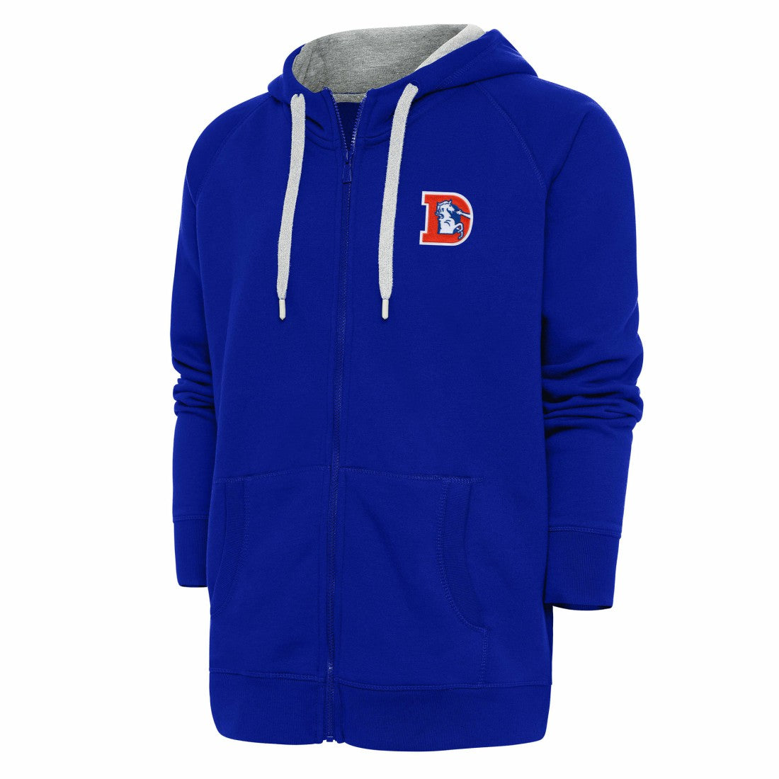 Denver Broncos Adult Throwback Logo Victory Full-Zip Hoodie | NFL Outlet
