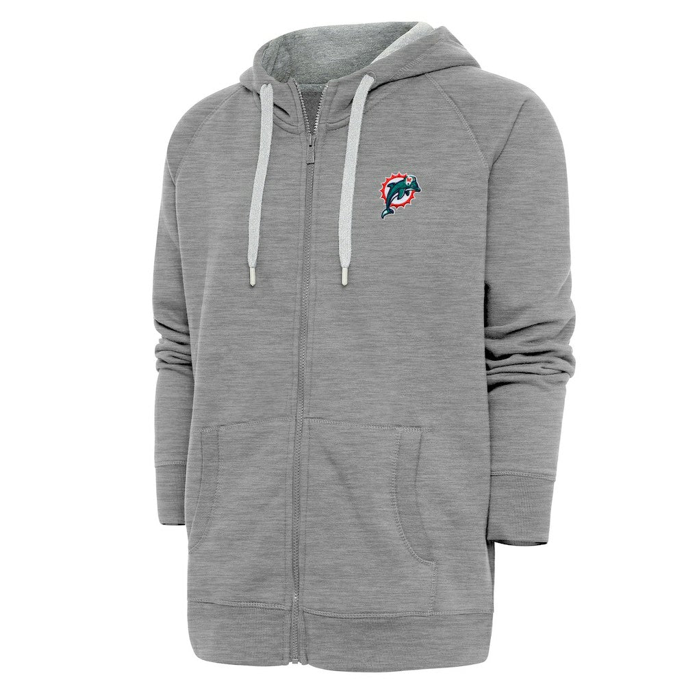 Miami Dolphins Adult Throwback Logo Victory Full-Zip Hoodie | NFL Discount