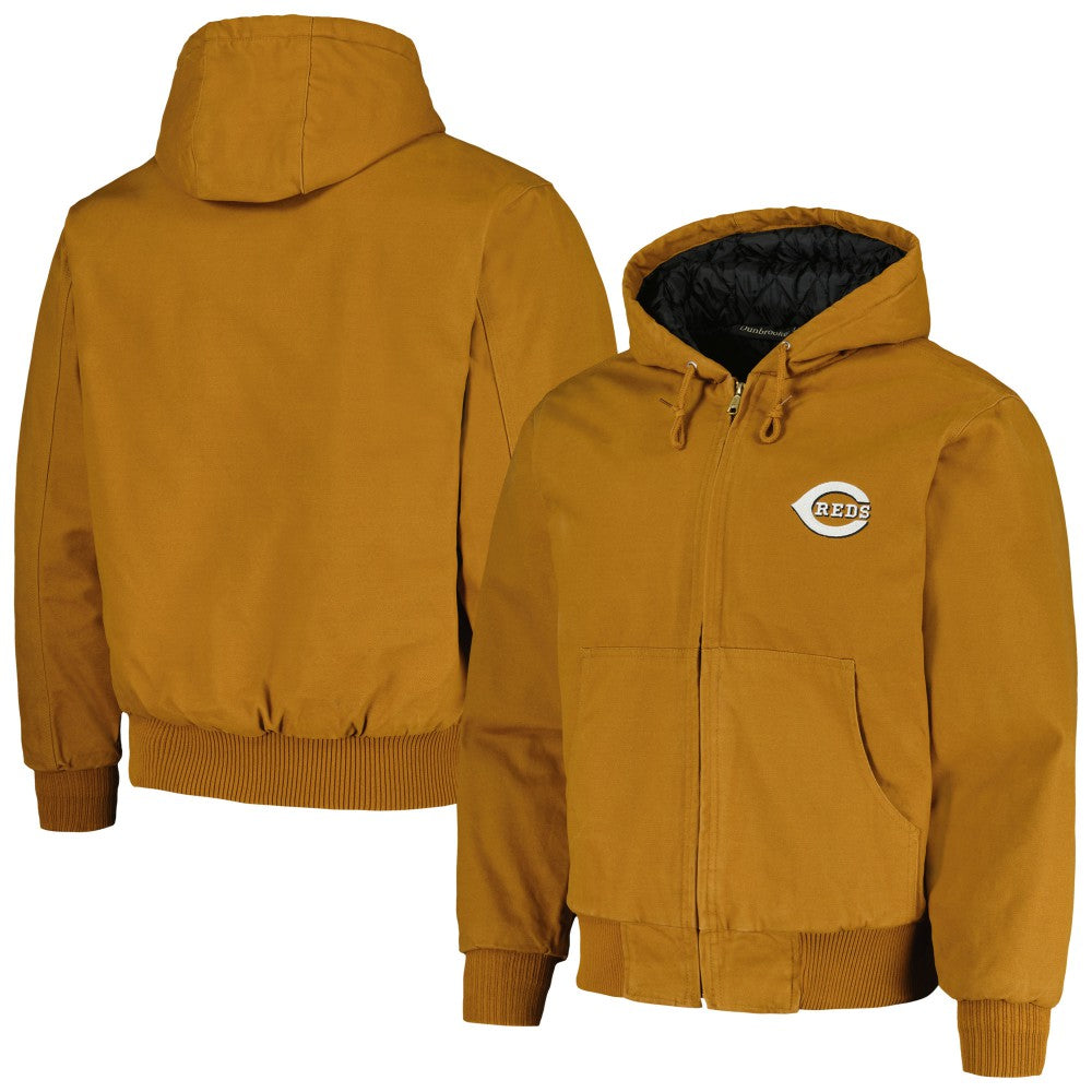 Cincinnati Reds Dunbrooke Dakota Work Full-Zip Hoodie Jacket - MLB Jackets