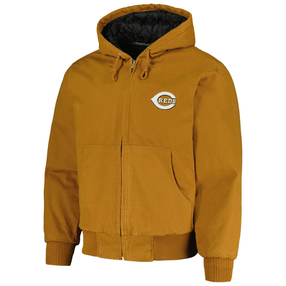 Cincinnati Reds Dunbrooke Dakota Work Full-Zip Hoodie Jacket - MLB Jackets