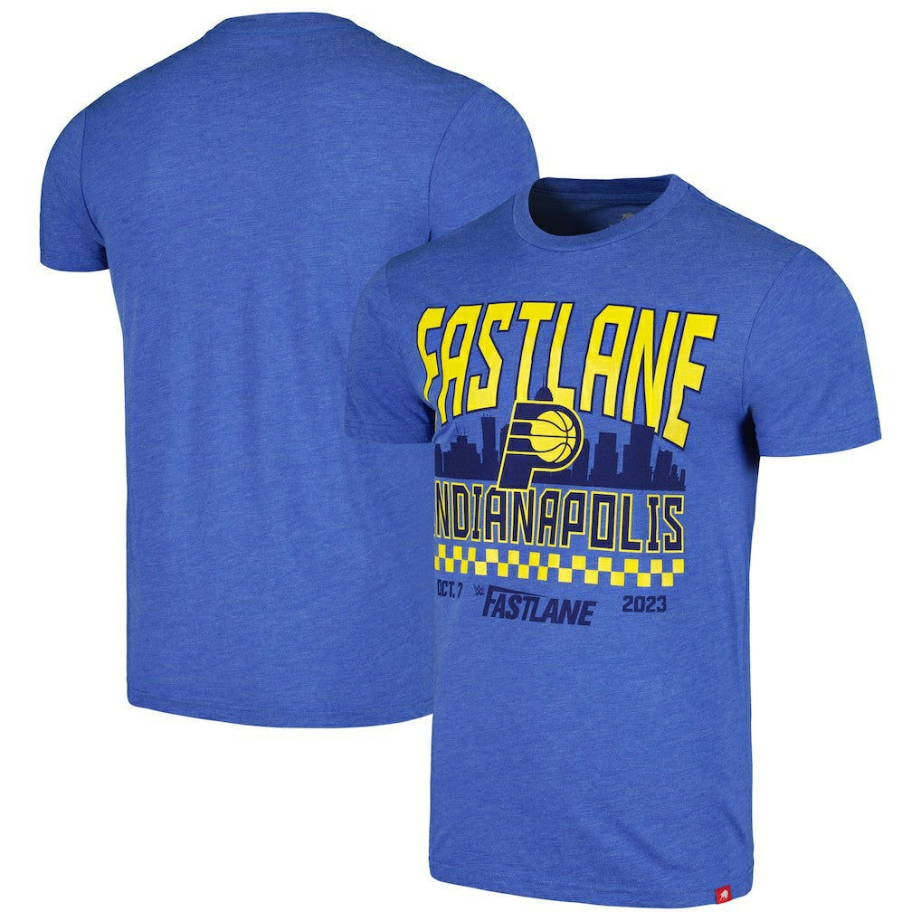 Blue Sportiqe Fastlane x Indiana Pacers Tri-Blend T-Shirt | NBA