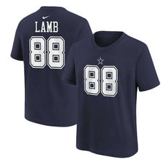 Dallas Cowboys CeeDee Lamb  Preschool Player Name & Number T-Shirt | NFL Discount