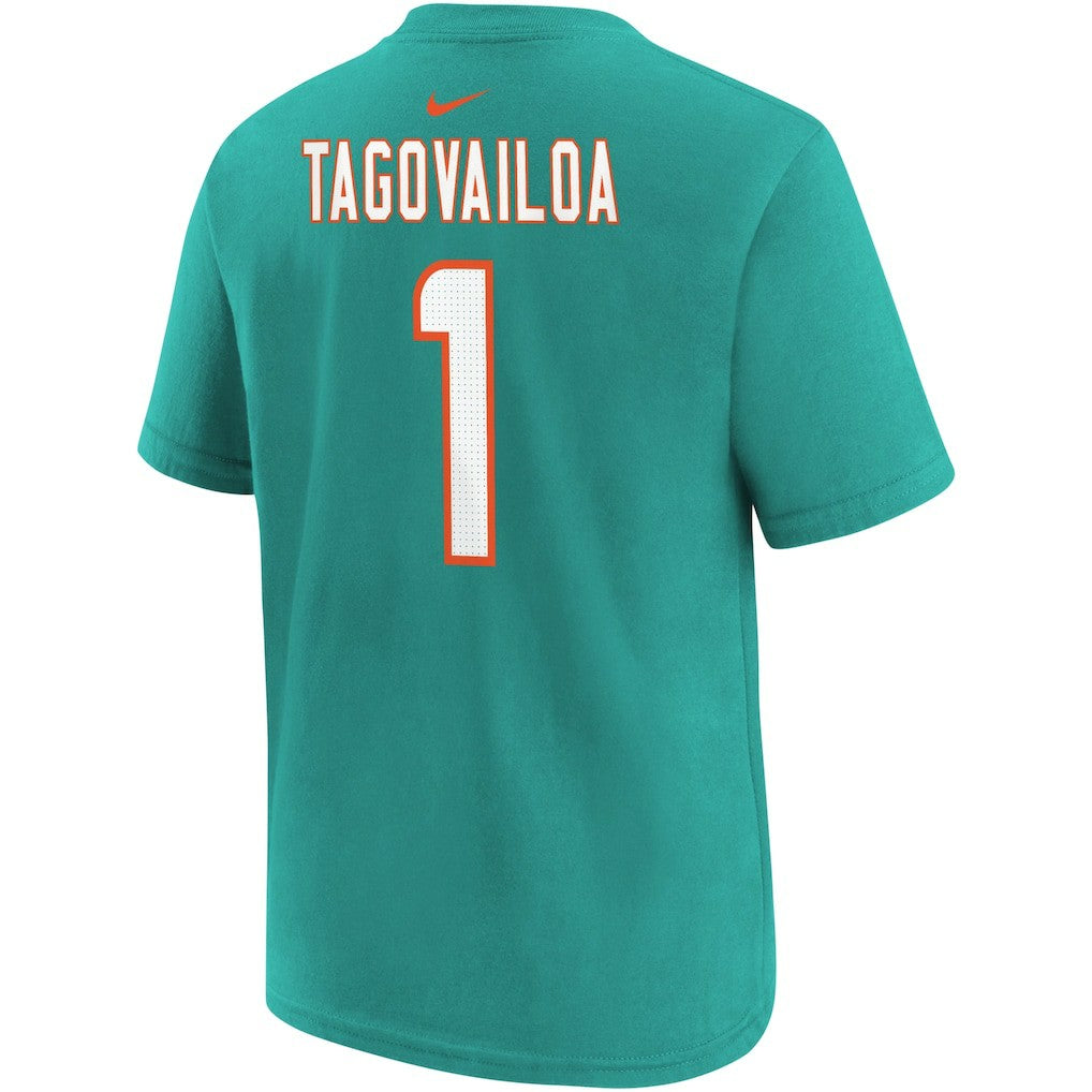 Miami Dolphins Tua Tagovailoa  Preschool Player Name & Number T-Shirt | NFL Near me