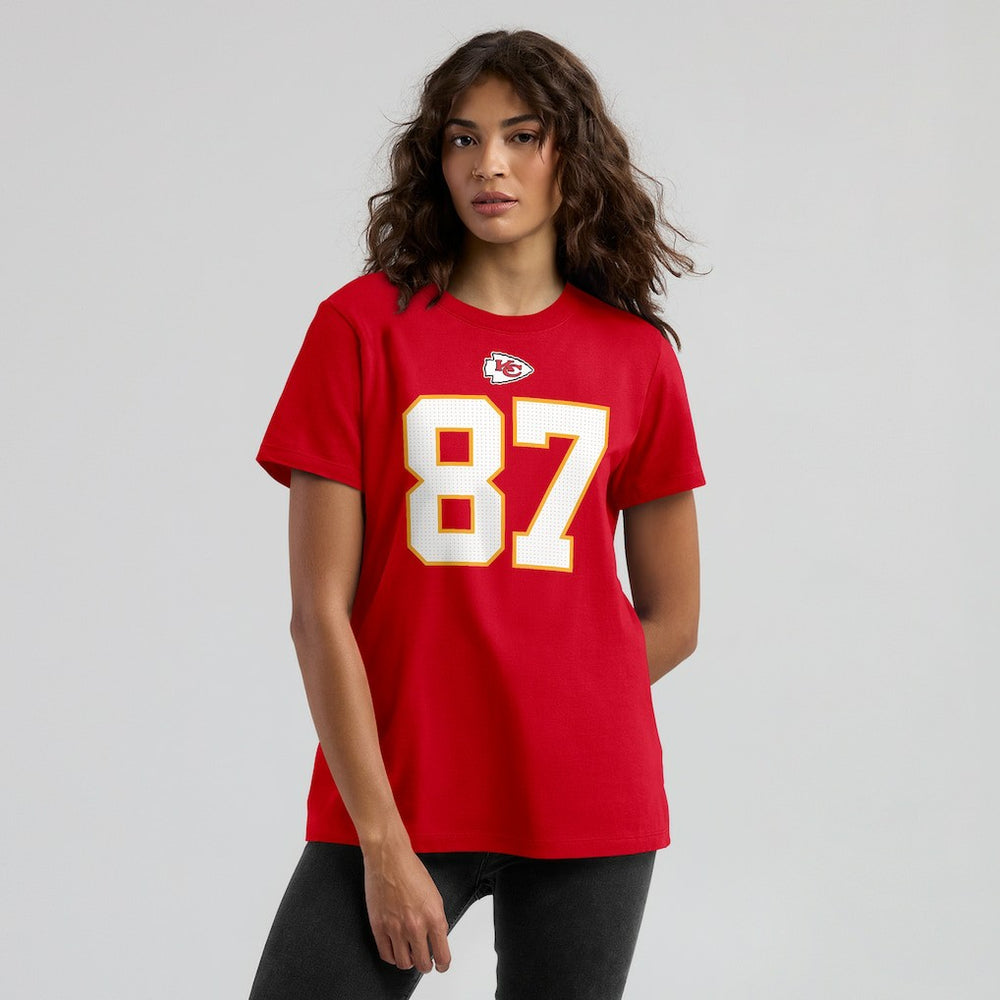 Kansas City Chiefs Travis Kelce  Women's Player Name & Number T-Shirt | NFL Near me