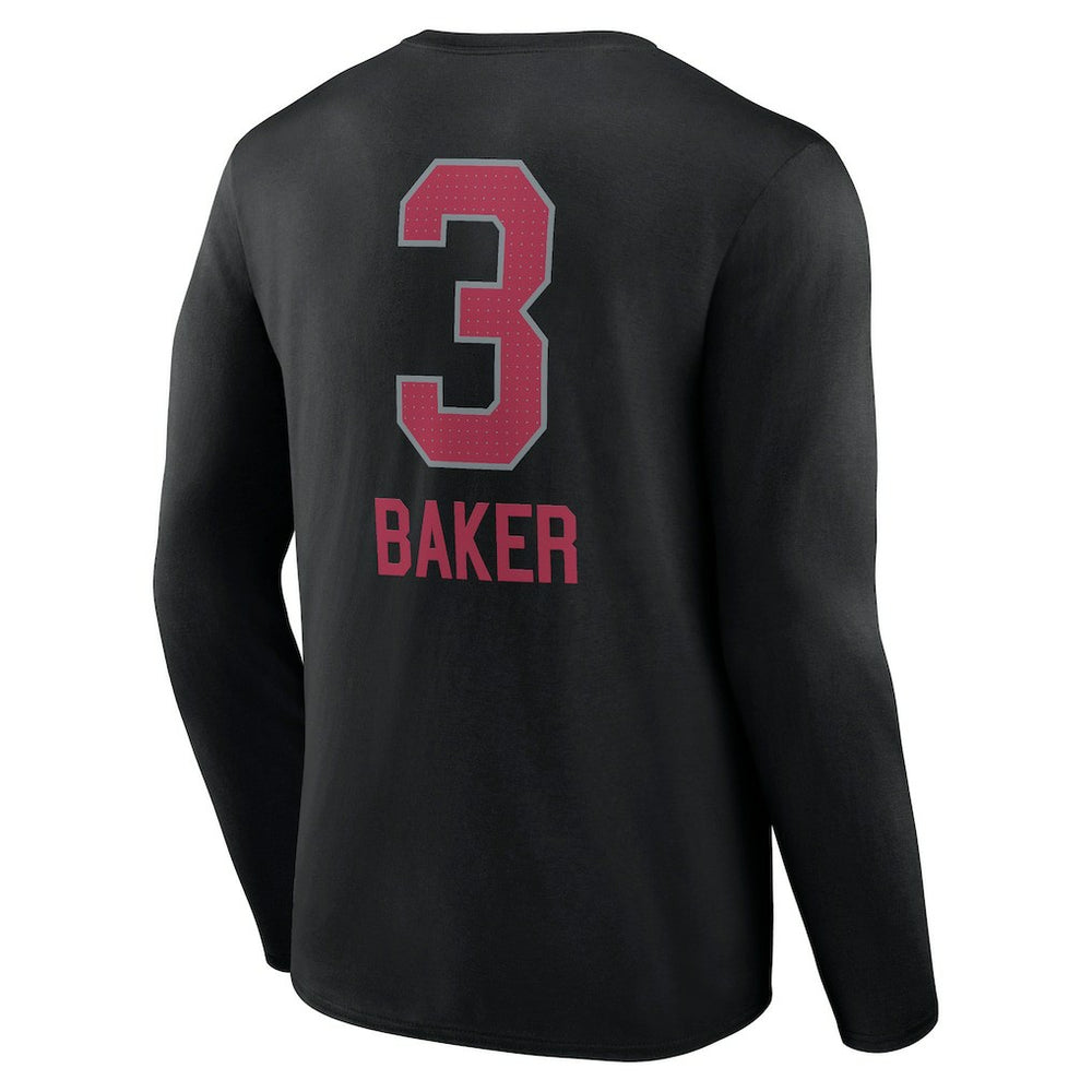 Arizona Cardinals Budda Baker  Team Wordmark Player Name & Number Long Sleeve T-Shirt | NFL Outlet