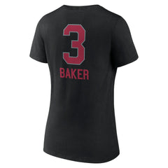 Arizona Cardinals Budda Baker  Women's Team Wordmark Player Name & Number V-Neck T-Shirt | NFL Hot