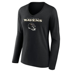 Baltimore Ravens Zay Flowers  Women's Team Wordmark Player Name & Number Long Sleeve V-Neck T-Shirt | NFL Sale