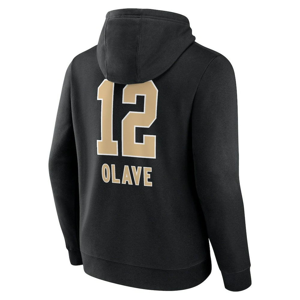 New Orleans Saints Chris Olave  Team Wordmark Player Name & Number Pullover Hoodie | NFL Hot