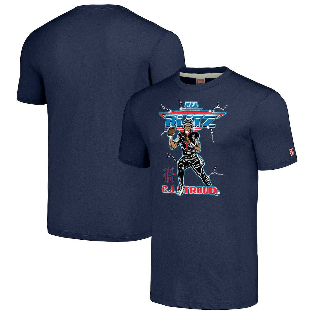 Houston Texans C.J. Stroud  Homage Unisex NFL Blitz Player Tri-Blend T-Shirt | NFL Near me