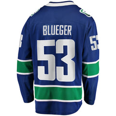 Teddy Blueger Vancouver Canucks Fanatics Home Breakaway Jersey -  NHL Jerseys