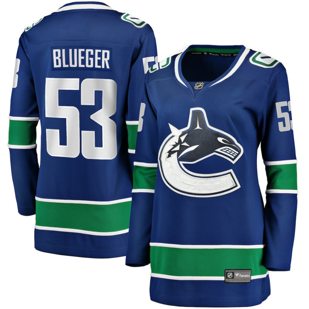 Teddy Blueger Vancouver Canucks Fanatics Women's Home Breakaway Player Jersey -  NHL Jerseys