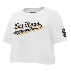 Vegas Golden Knights Pro Standard Women's Boxy Script Tail Cropped T-Shirt -  NHL T-shirts