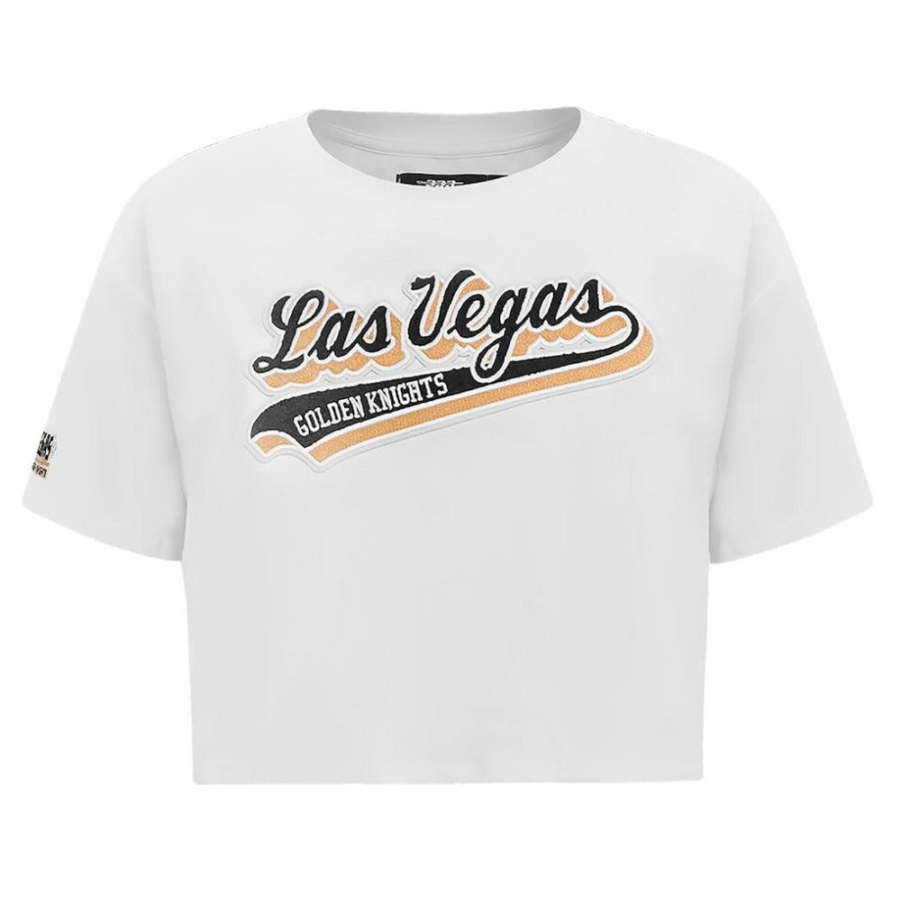 Vegas Golden Knights Pro Standard Women's Boxy Script Tail Cropped T-Shirt -  NHL T-shirts