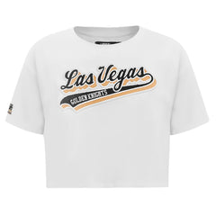 Vegas Golden Knights Pro Standard Women's Boxy Script Tail Cropped T-Shirt -  NHL T-shirts