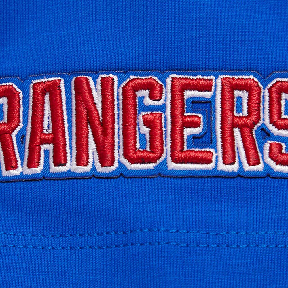 New York Rangers Pro Standard Women's Boxy Script Tail Cropped T-Shirt -  NHL T-shirts