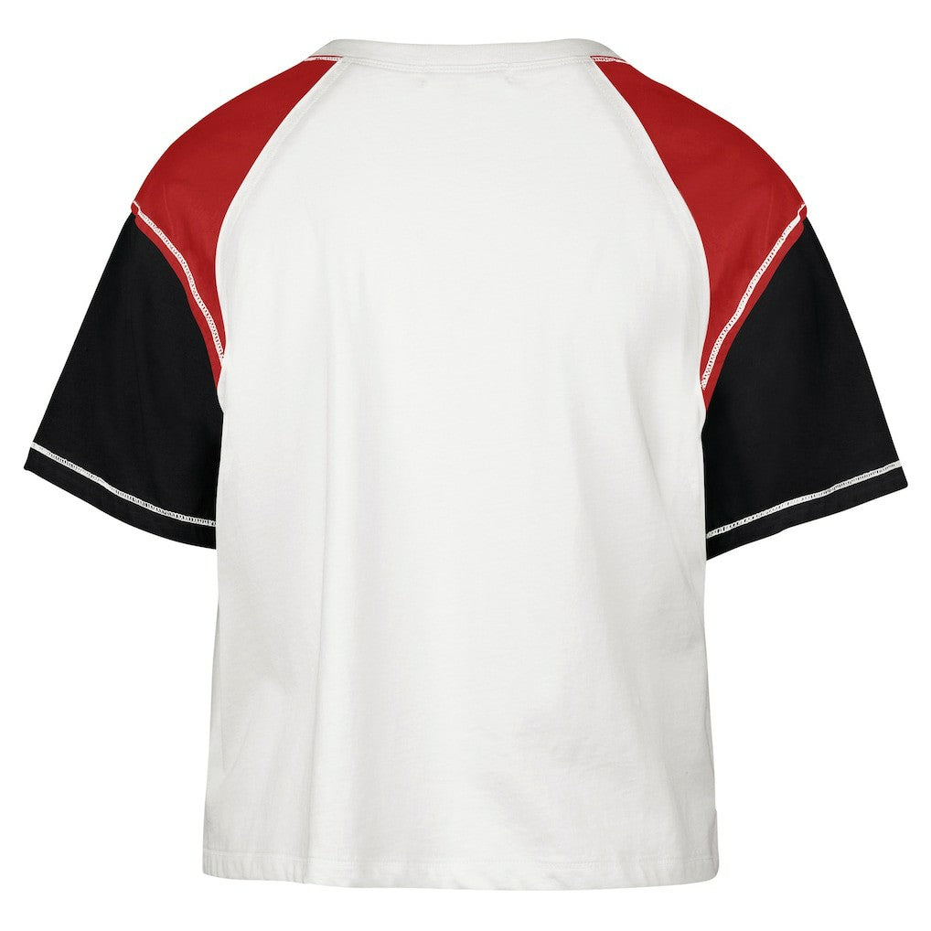 Cream Chicago Bulls '47 Women's Premier Raglan Cropped T-Shirt sale | NBA