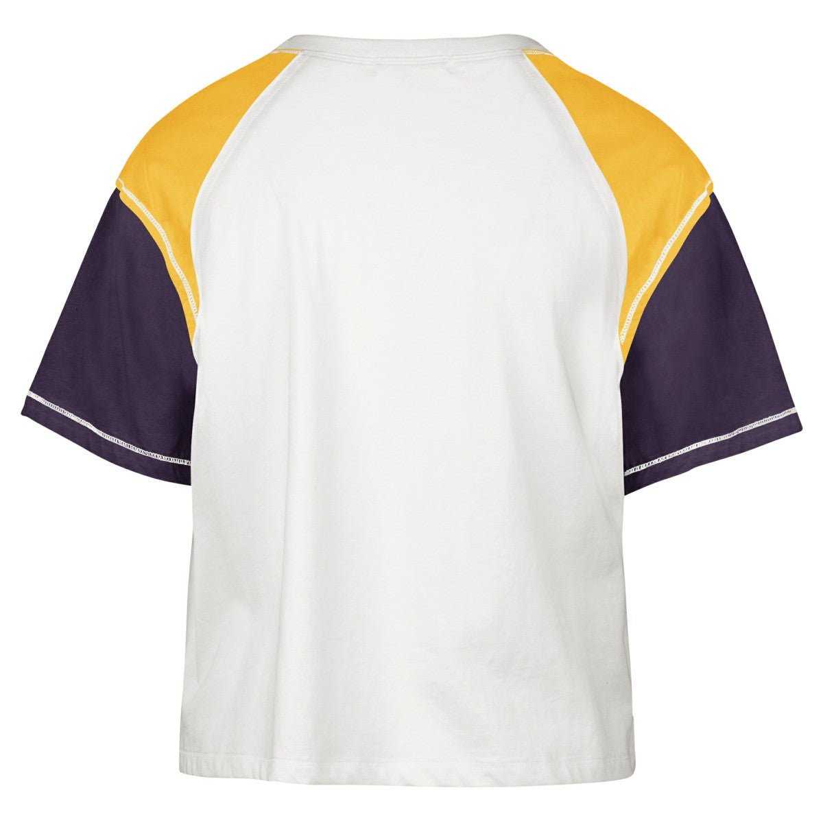 Cream Los Angeles Lakers '47 Women's Premier Raglan Cropped T-Shirt | NBA