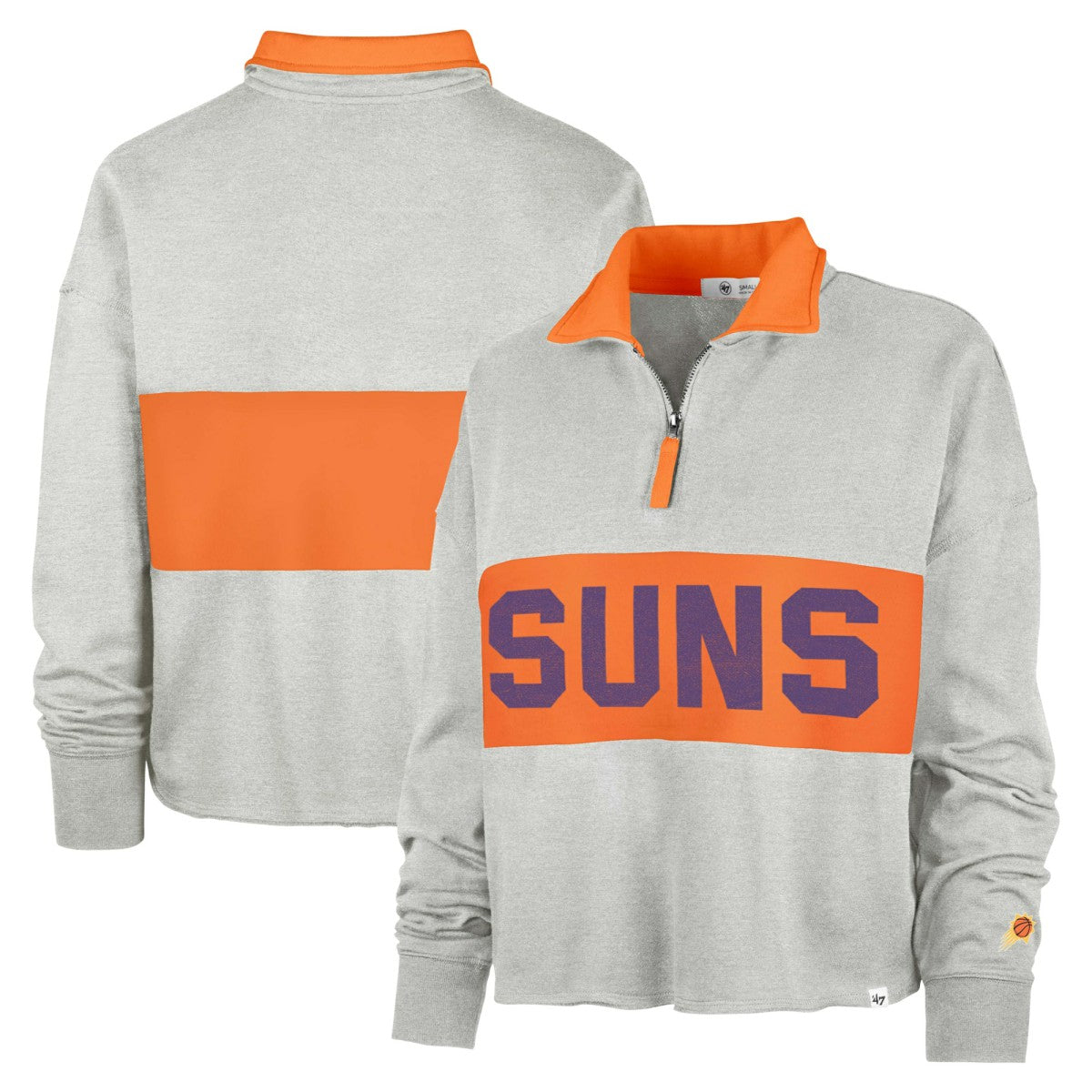 Heather Gray Phoenix Suns '47 Women's Breakthrough Remi Quarter-Zip Jacket | NBA