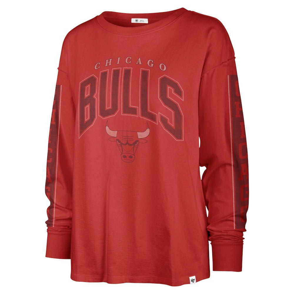 Red Chicago Bulls '47 Women's Tomcat Long Sleeve T-Shirt sale | NBA