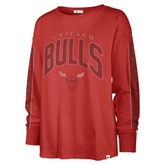 Red Chicago Bulls '47 Women's Tomcat Long Sleeve T-Shirt sale | NBA
