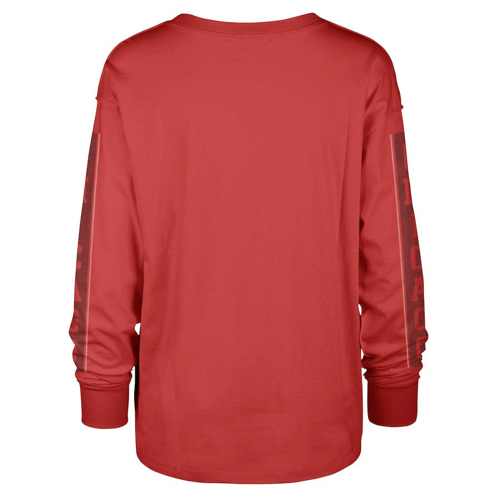 Red Chicago Bulls '47 Women's Tomcat Long Sleeve T-Shirt sale | NBA