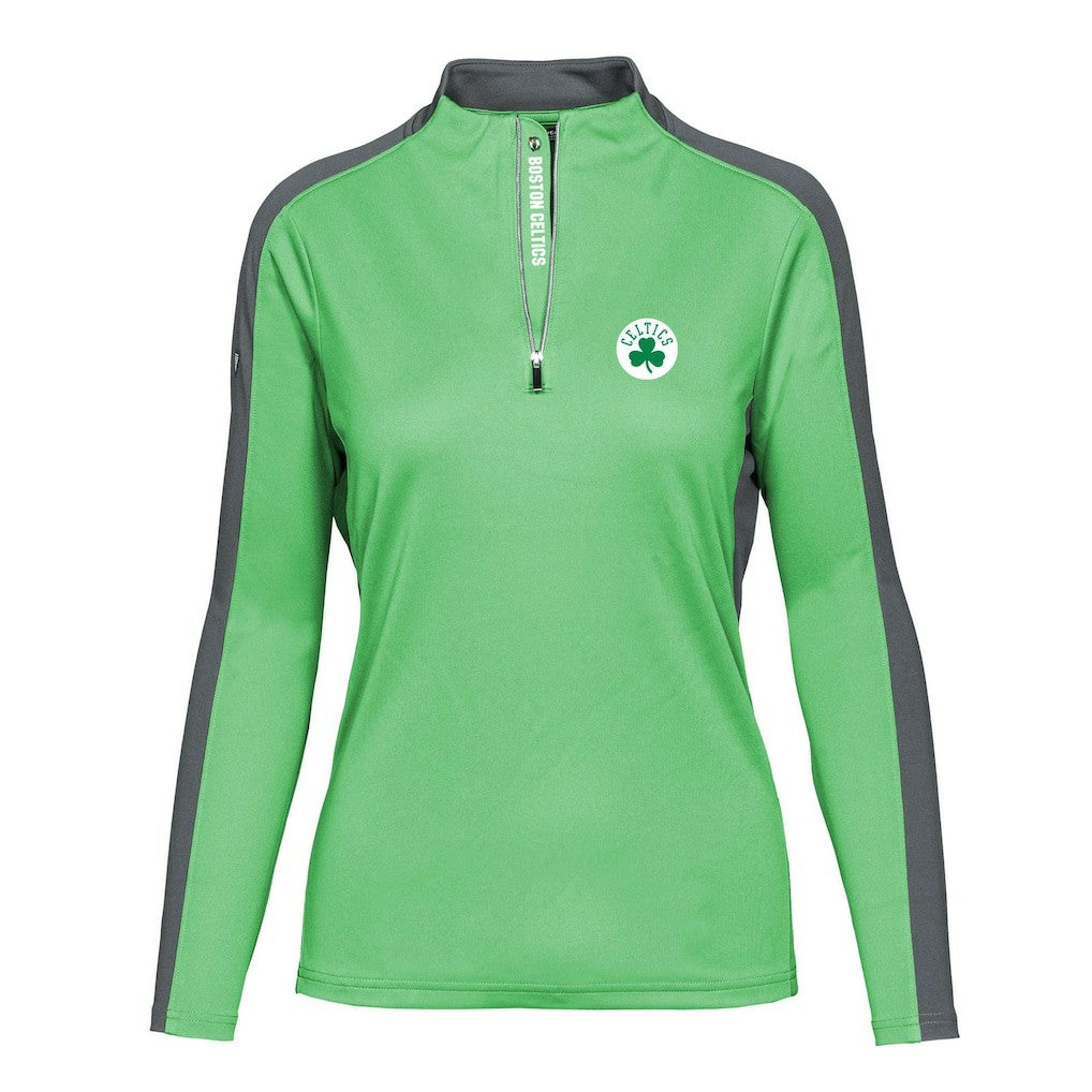 Kelly Green Boston Celtics Levelwear Women's Remi Insignia Core Quarter-Zip Pullover Top | NBA