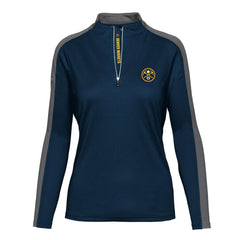 Navy Denver Nuggets Levelwear Women's Remi Insignia Core Quarter-Zip Pullover Top sale | NBA