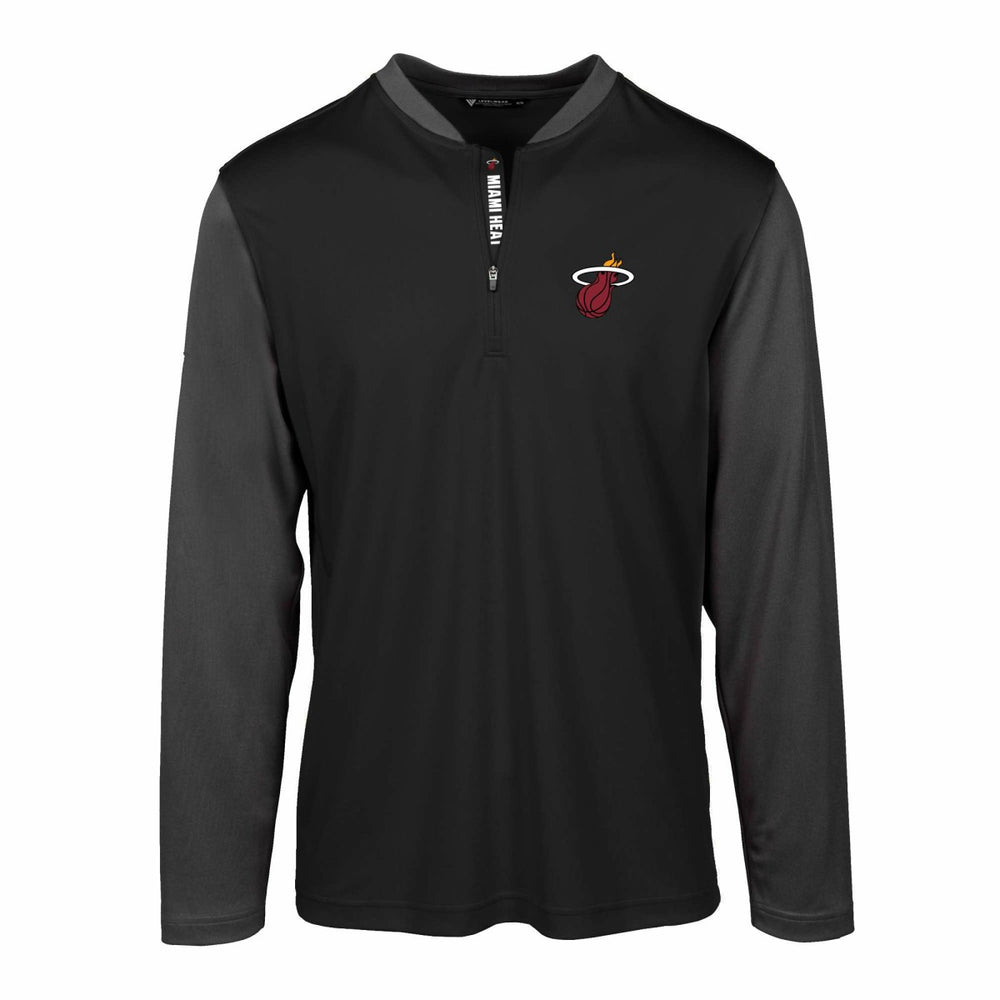 Black Miami Heat Levelwear Spector Insignia Core Quarter-Zip Pullover Top | NBA