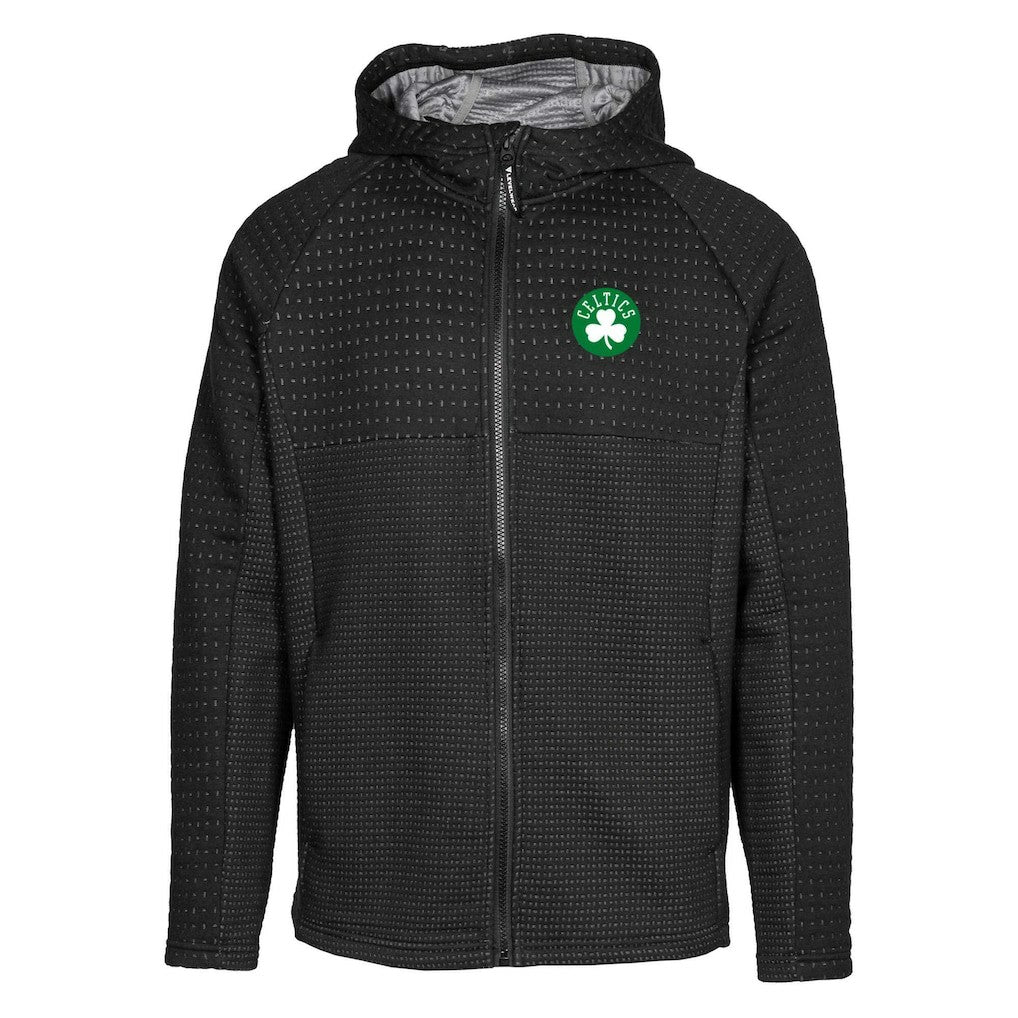 Black Boston Celtics Levelwear Durham Insignia Core Full-Zip Hoodie | NBA