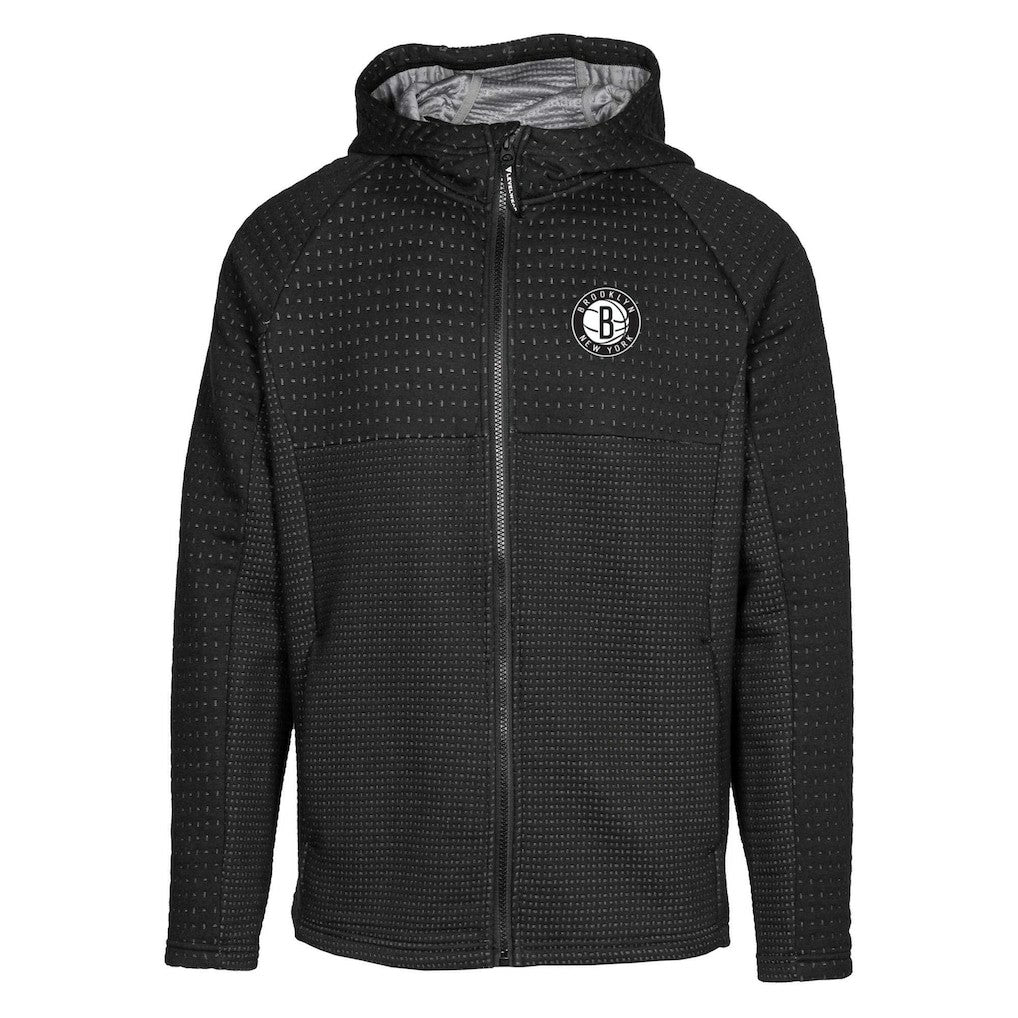 Black Brooklyn Nets Levelwear Durham Insignia Core Full-Zip Hoodie | NBA