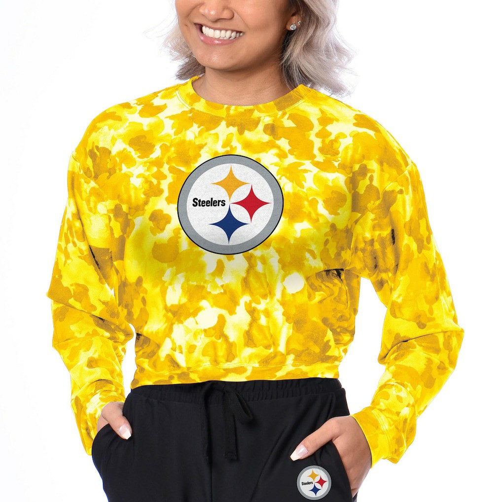 Pittsburgh Steelers Certo Women's Cropped Long Sleeve T-Shirt | NFL Near me