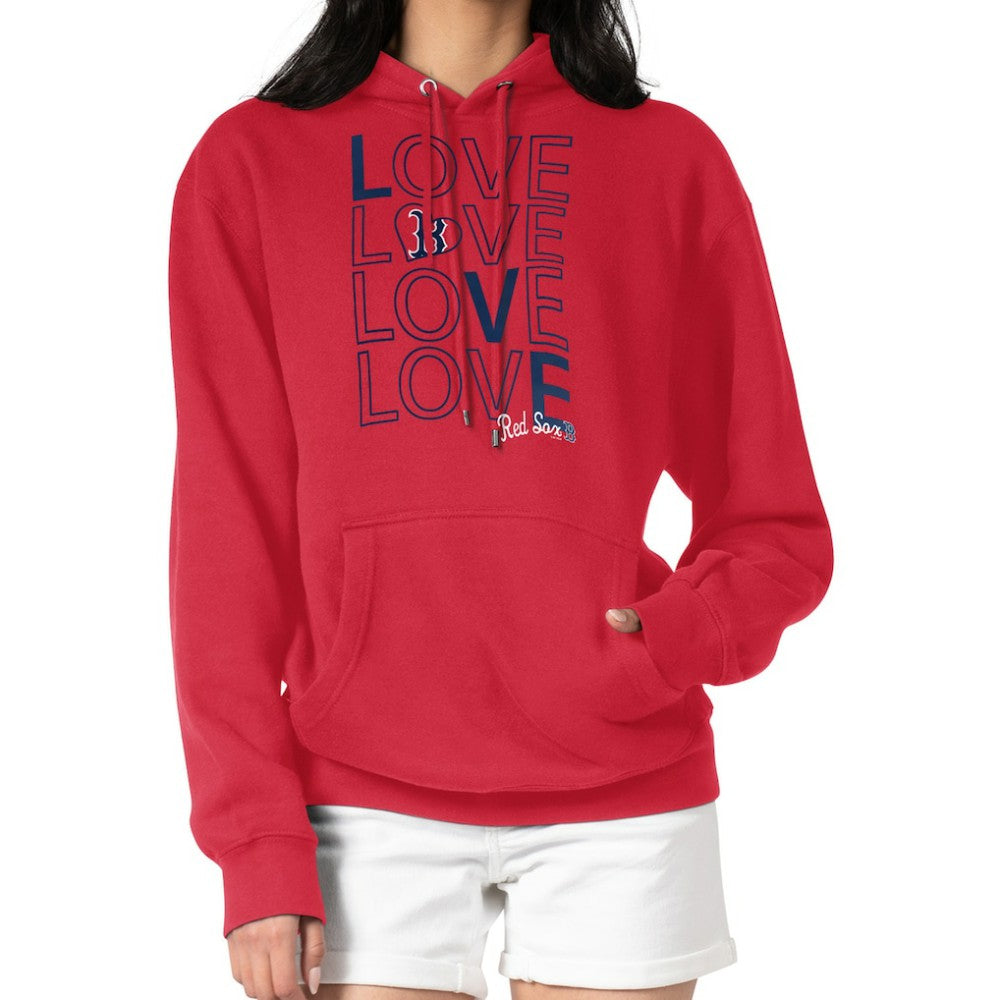Boston Red Sox G-III 4Her by Carl Banks Women's Love Graphic Fleece Hoodie - MLB Hoodies