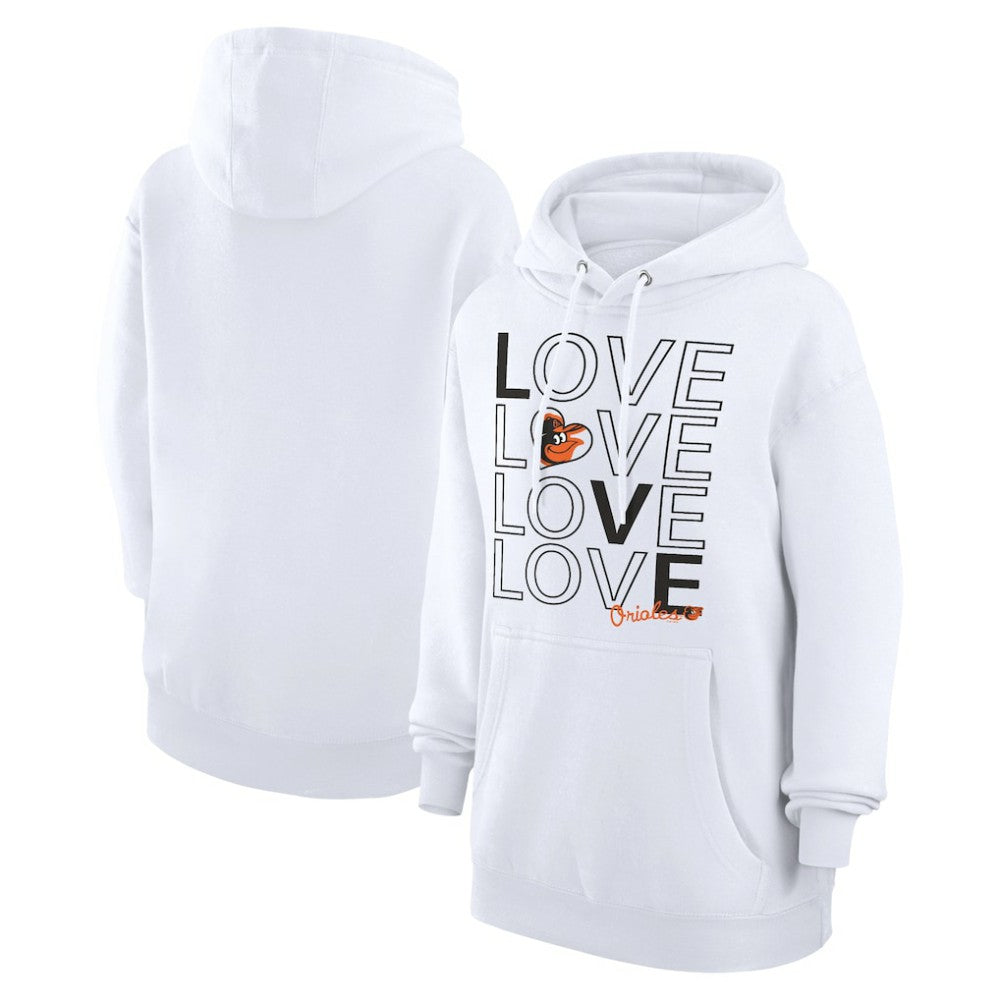 Baltimore Orioles G-III 4Her by Carl Banks Women's Love Graphic Fleece Hoodie - MLB Hoodies