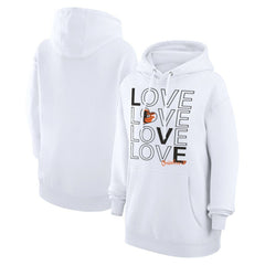 Baltimore Orioles G-III 4Her by Carl Banks Women's Love Graphic Fleece Hoodie - MLB Hoodies