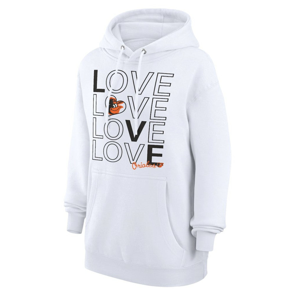 Baltimore Orioles G-III 4Her by Carl Banks Women's Love Graphic Fleece Hoodie - MLB Hoodies
